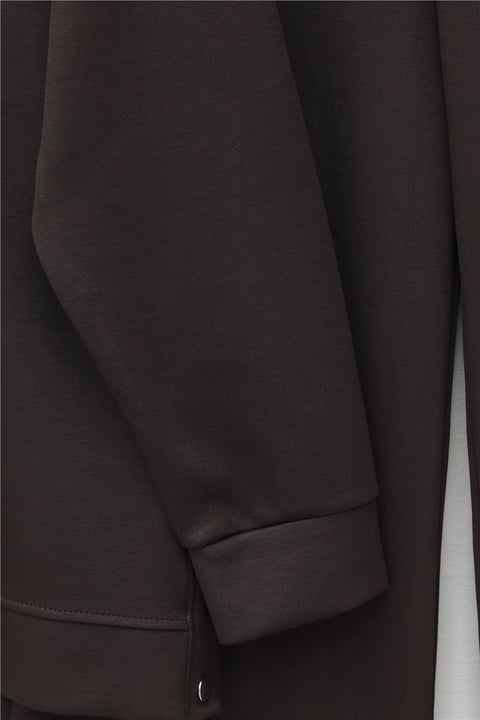 Yanları Çıtçıtlı Çimalı Pantolonlu Oyşo Takım  -K. Kahve-Takım-436-10060-R54