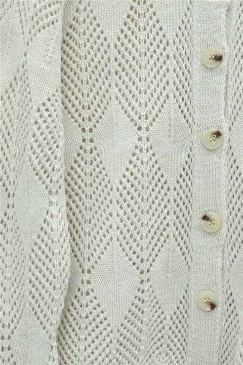 Yaprak Desenli Ajurlu Triko Hırka -Taş-Hırka-109-0999-R43