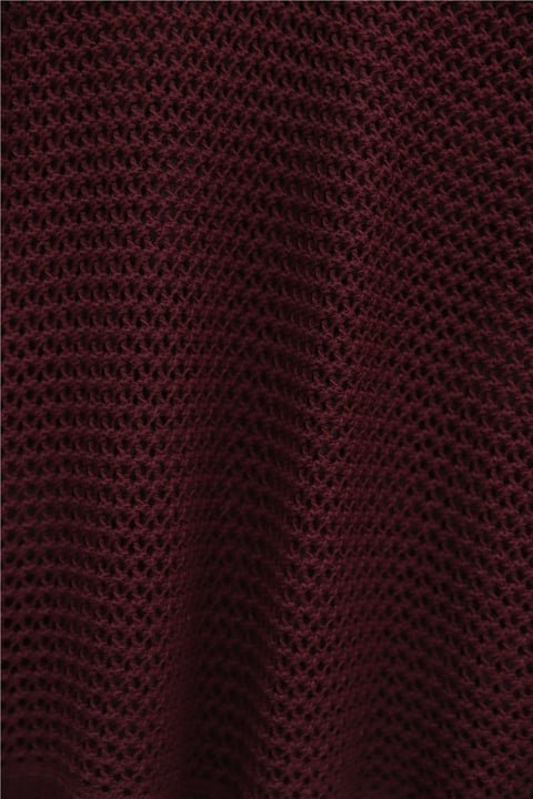 Yarasa Kol Ajurlu Triko Kazak -Bordo-Kazak-109-1219-R04
