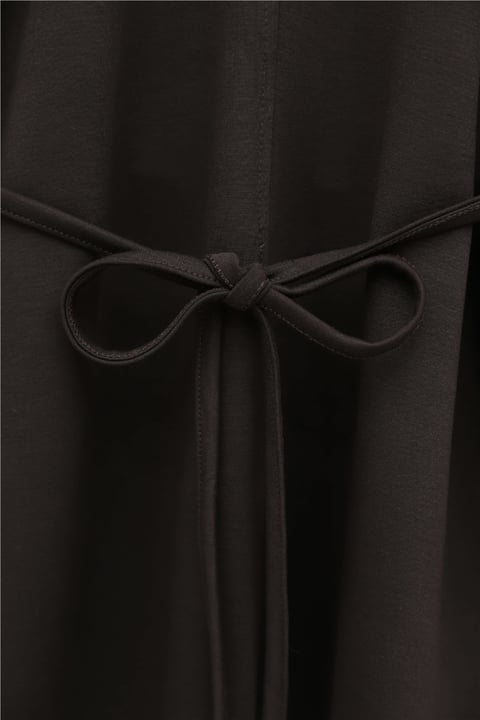 Yırtmaçlı Beli Bağcıklı Kolu Katlamalı Pantolonlu Oyşo Takım -K. Kahve-Takım-436-10061-R54