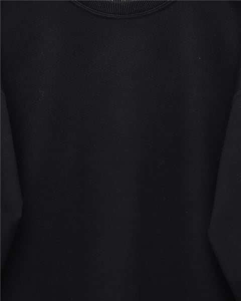 Yuvarlak Yaka Eteği Fiyonk Detaylı  Salaş Penye Tunik -Siyah-Tunik-349-7095-R01