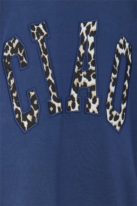 Yuvarlak Yaka Önü Nakışlı Sweat -Laci-Sweatshirt-362-4396-R03