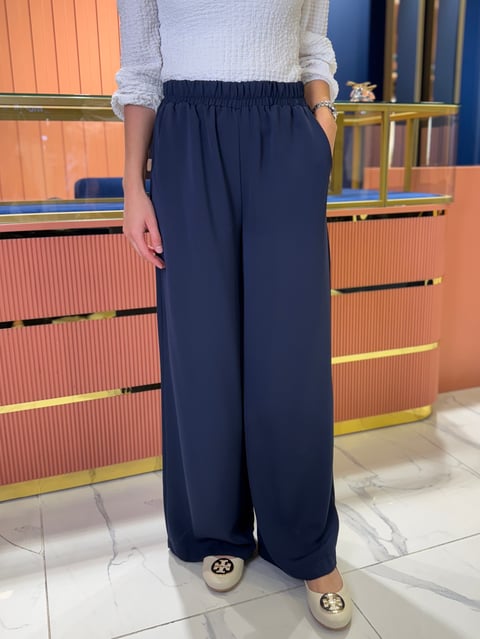 Premium Palazzo Pantolon Lacivert