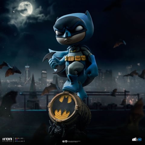 Iron Studios Batman on Bat-Signal Blue Variant MiniCo Figure