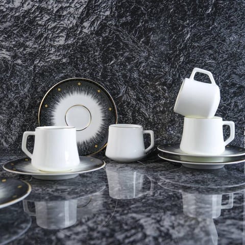 Evaliza Diamond 6 Kişilik Kahve Fincan Takımı
