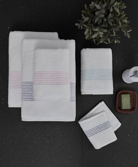 Soft Cotton Aqua Havlu Seti