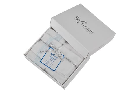 Soft Cotton Aqua Havlu Seti
