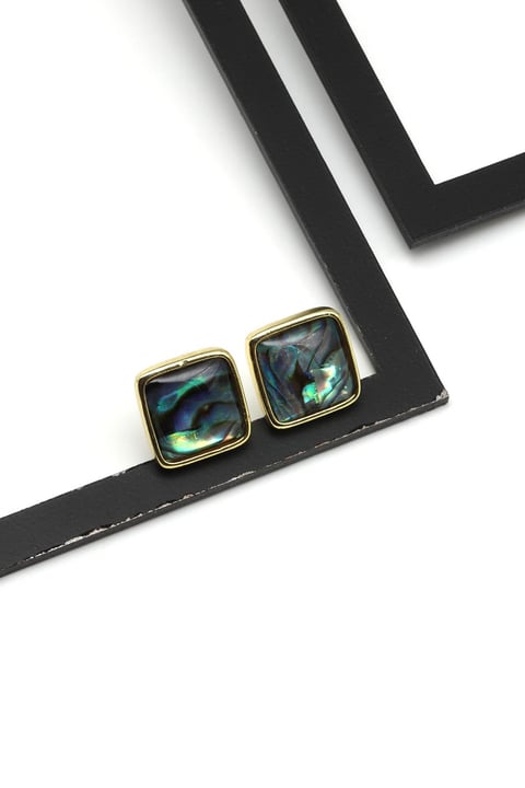 Abalon Sedef Doğal Taş Küpe - KP-0263