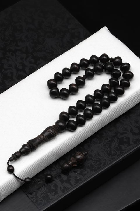 Abanoz Ağacı Tesbih 9 x 10 mm İstanbul Kesim