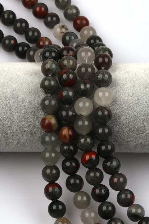 Afrika Kan Taşı Doğal Taş Dizi 10 mm Küre Kesim