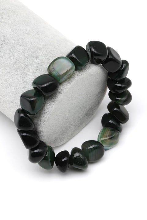 Akik Doğal Taş Bileklik 7 x 13 mm Özel Kesim - BLK-2358