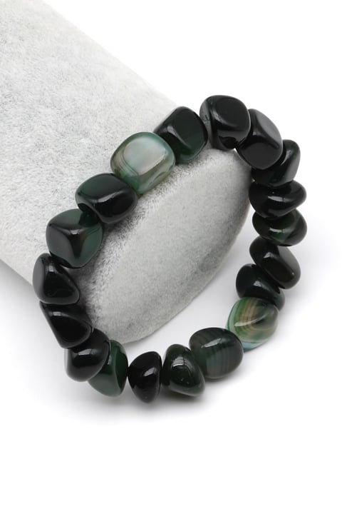 Akik Doğal Taş Bileklik 7 x 13 mm Özel Kesim - BLK-2358