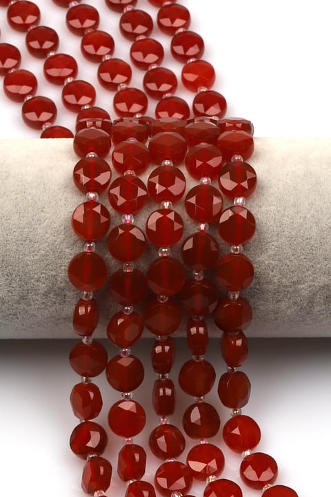 Akik Doğal Taş Dizi 5 x 10 mm Yassı Kesim