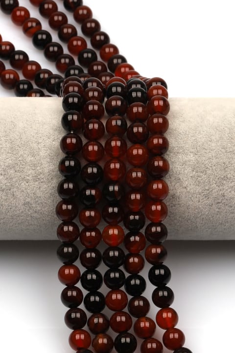 Akik Doğal Taş Dizi 8 mm Küre Kesim - DZ-0992