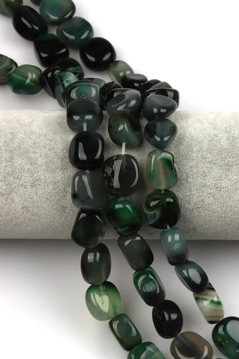 Akik Doğal Taş Dizi 9 x 15 mm Şekilsiz Kesim