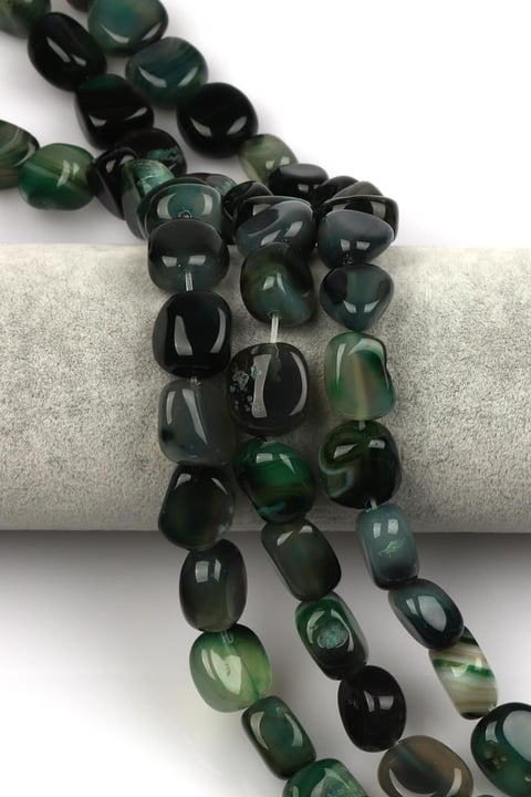 Akik Doğal Taş Dizi 9 x 15 mm Şekilsiz Kesim