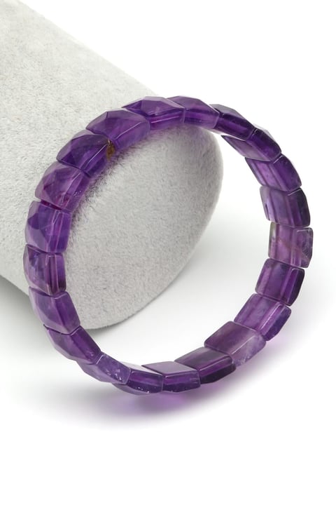 Ametist Doğal Taş Bileklik 9 x 13 mm Özel Kesim