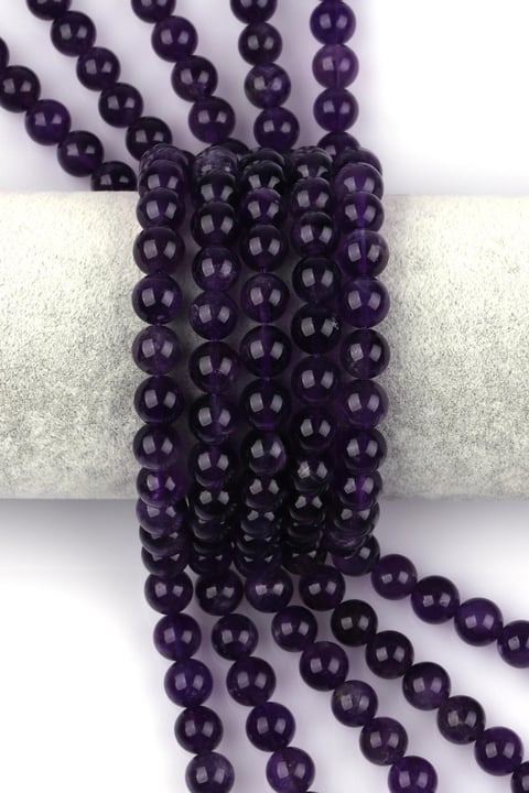 Ametist Doğal Taş Dizi 8 mm Küre Kesim