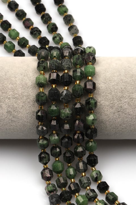 Anyolit Doğal Taş Dizi 7 x 8 mm Hexagonel Kesim - DZ-1179