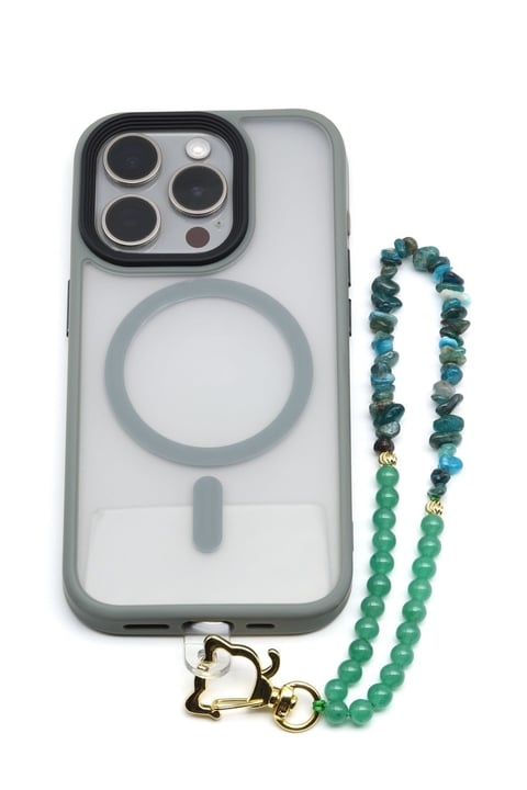 Aventurin-Apatit Doğal Taş Telefon Askısı - ANH-0134