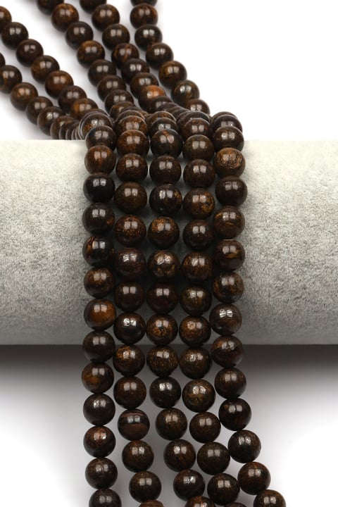 Bronzit Doğal Taş Dizi 8 mm Küre Kesim - DZ-0822