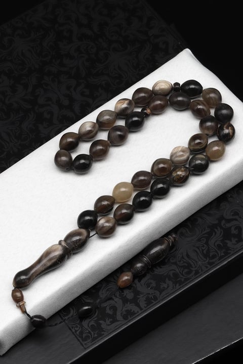 Bufalo Boynuzu Tesbih 10 x 12 mm Beyzi Kesim