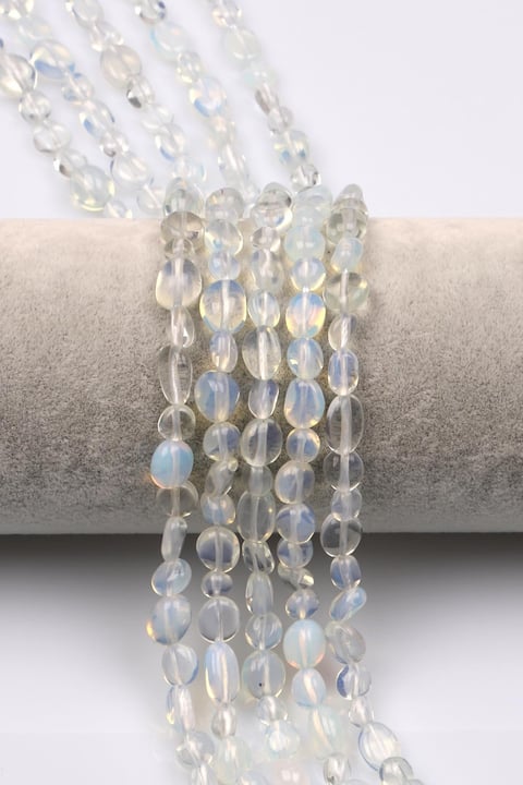 Cam Opal Dizi 6 x 8 mm Mercimek Kesim