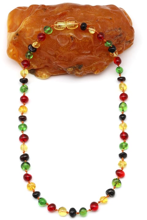 Damla Kehribar Bebek Diş Kolye - 31 cm - KHR-0337