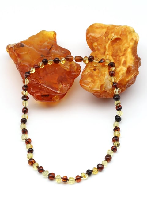 Damla Kehribar Kolye – 42 cm