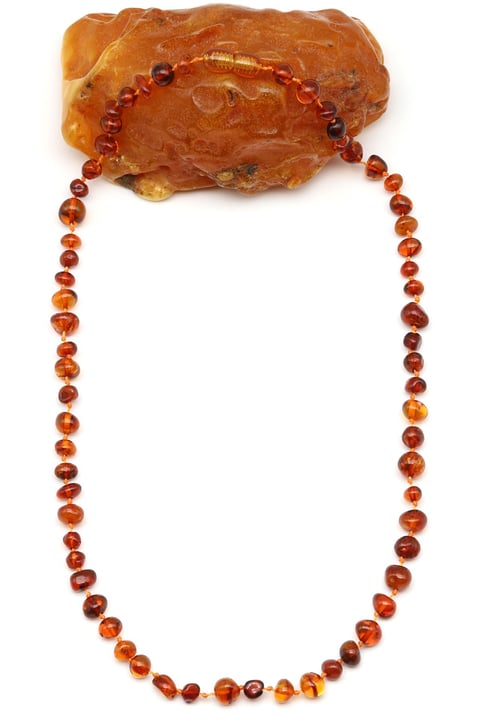 Damla Kehribar Kolye - 45 cm
