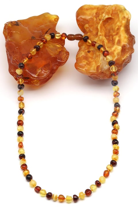 Damla Kehribar Kolye – 52 cm