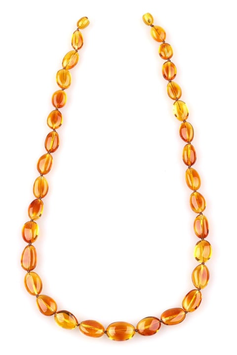 Damla Kehribar Kolye – 52 cm