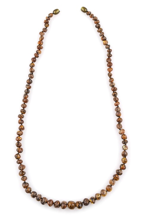 Damla Kehribar Kolye – 62 cm