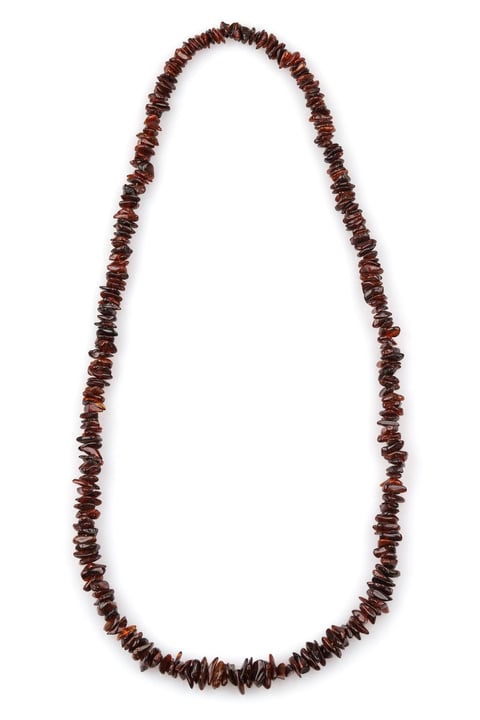 Damla Kehribar Kolye – 64 cm