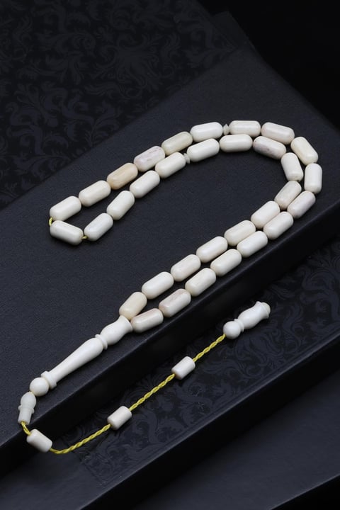Deve Kuşu Kemiği Tesbih 6 x 11 mm Kapsül Kesim 