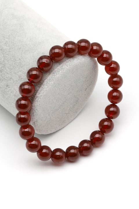 Garnet (AAA Kalite) Doğal Taş Bileklik 8 mm Küre Kesim
