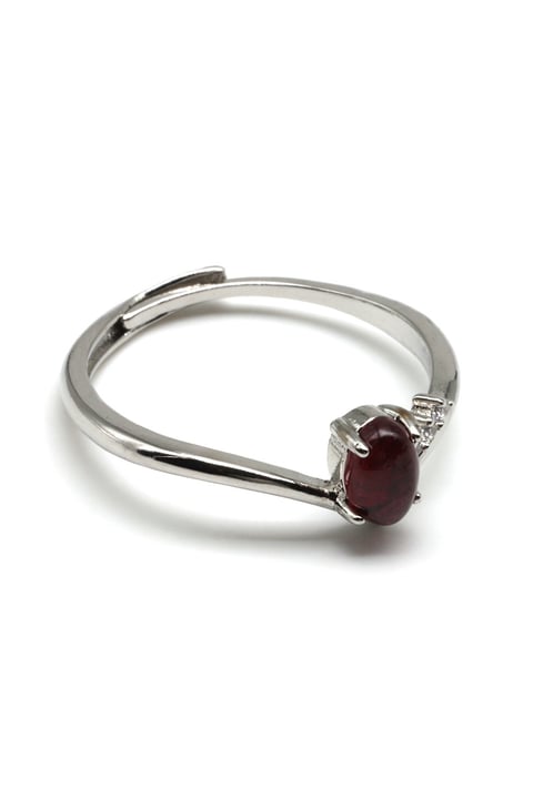 Garnet Doğal Taş Ayarlanabilir Yüzük - YZK-0138