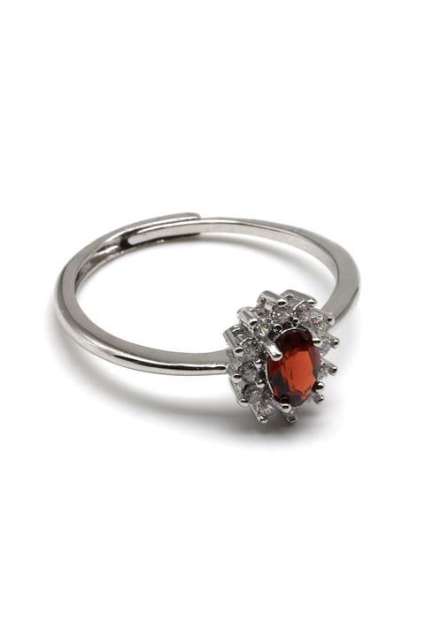 Garnet Doğal Taş Ayarlanabilir Yüzük - YZK-0140
