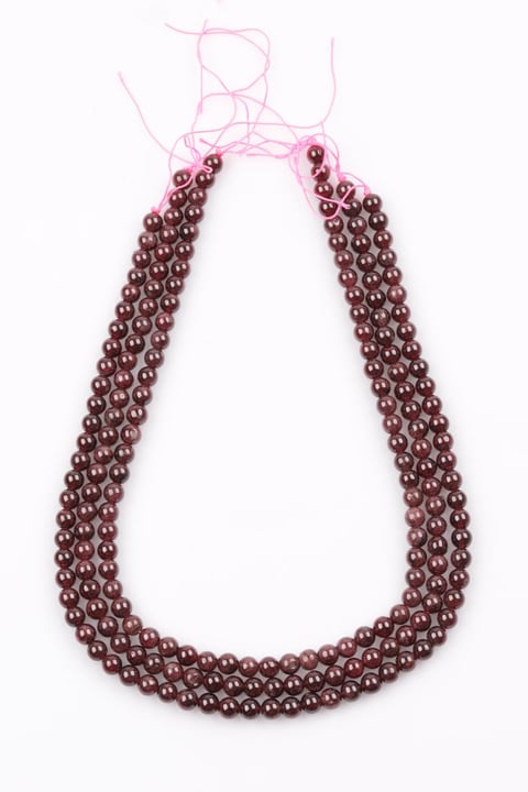 Garnet - Lal Doğal Taş Dizi 6 mm Küre Kesim