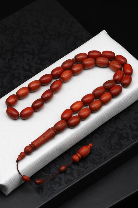 Gergedan Ağacı Tesbih 8 x 12 mm Beyzi Kesim
