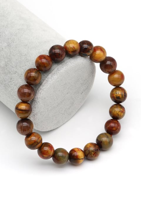 Golden Pietersite Doğal Taş Bileklik 10 mm Küre Kesim