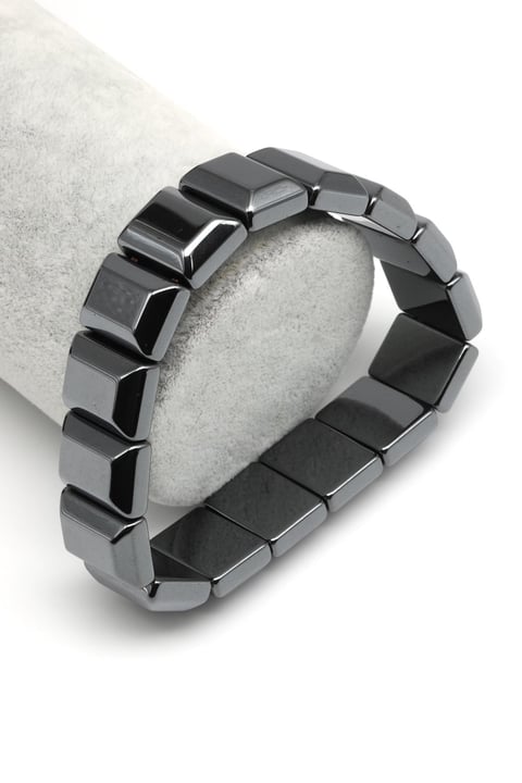 Hematit Doğal Taş Bileklik 12 x 17 mm Özel Kesim