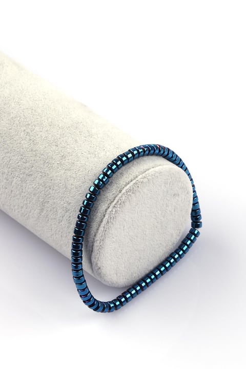 Hematit Doğal Taş Bileklik 2 x 4 mm Rondel Kesim