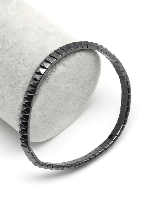 Hematit Doğal Taş Bileklik 3 x 6 mm Özel Kesim