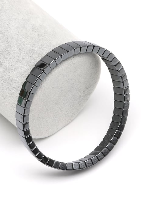 Hematit Doğal Taş Bileklik 4 x 8 mm Özel Kesim - BLK-2079