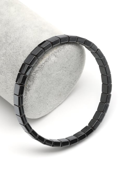 Hematit Doğal Taş Bileklik 6 x 6 mm Özel Kesim