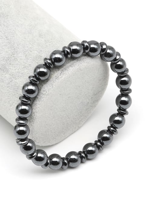 Hematit Doğal Taş Bileklik 8 mm Küre Kesim - BLK-2054