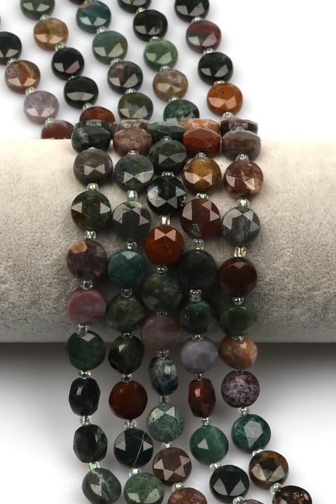 Hint Akik Doğal Taş Dizi 5 x 10 mm Yassı Kesim