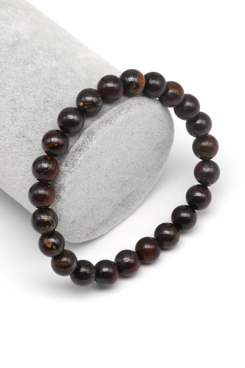 Iron Tiger Eye Doğal Taş Bileklik 8 mm Küre  Kesim