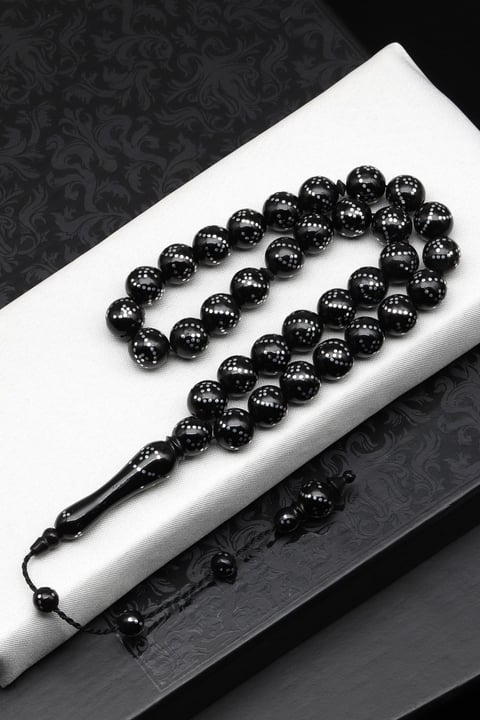 İşlemeli Kuka Ağacı Tesbih 10 mm Küre Kesim - T-1862